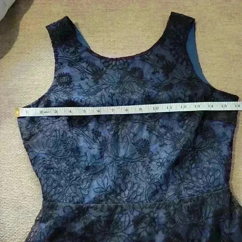 Black Lace Overlay Dress - Picture 7 of 8